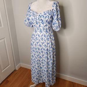 Boutique, Floral Maxi Dress, White/Blue